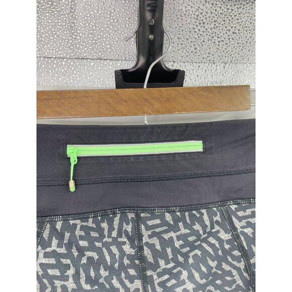 Lululemon Run Inspire Crop II Block It Pocket Luxtreme Heathered Net Pot Black 6 - Picture 6 of 13